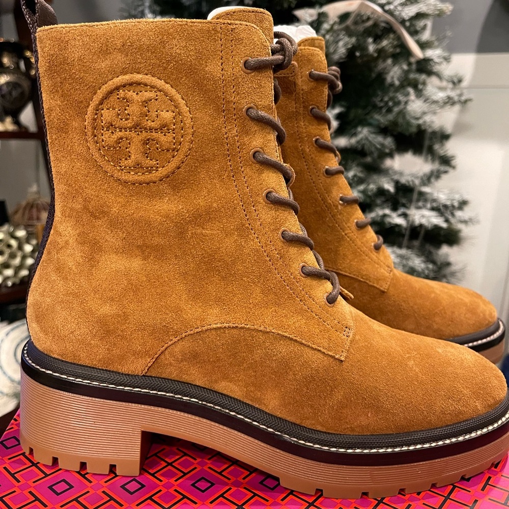 Tory Burch - Miller 50MM Lug Sole Bootie Sensory MFO - Suede sz 8.5